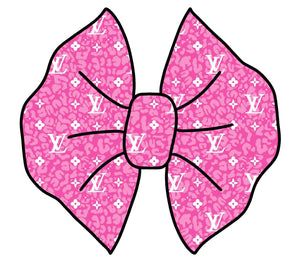 Pink LV bow
