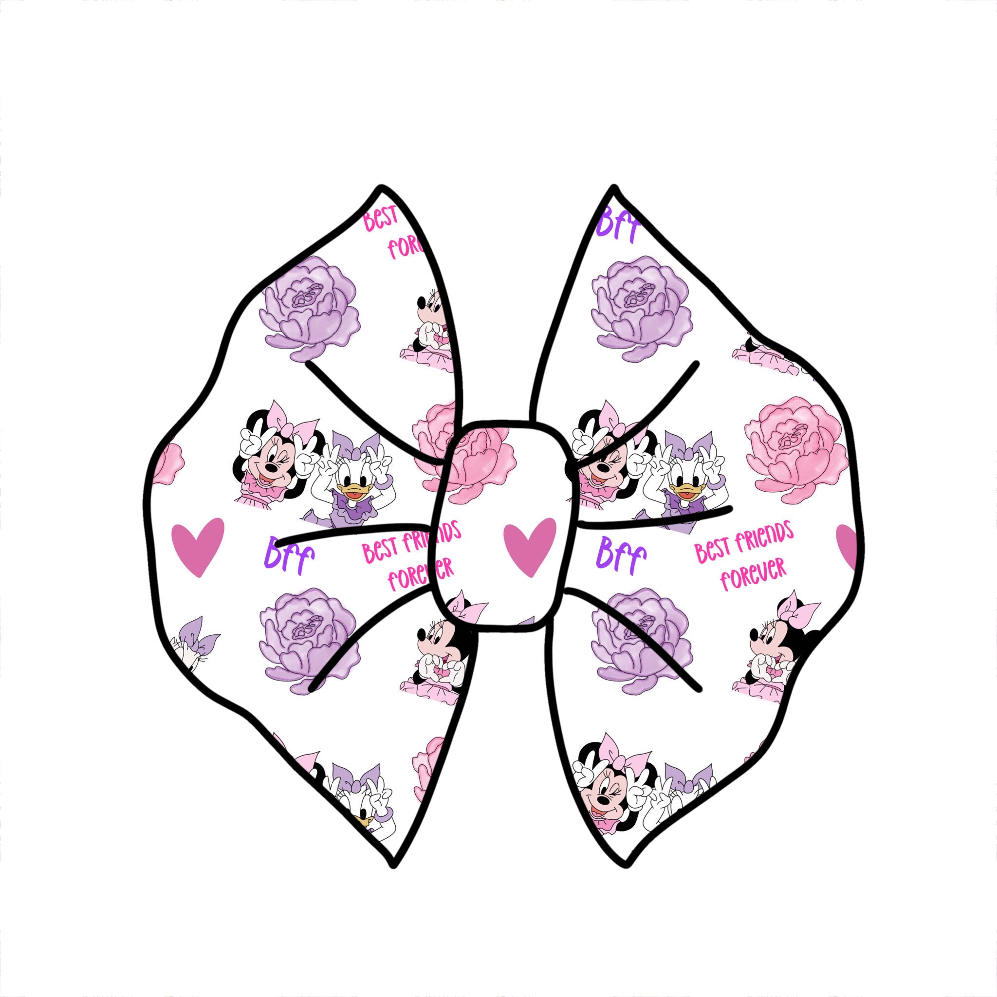 Magical BFFs VDAY bow/ Piggies